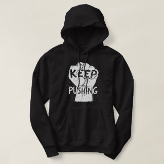 Sudadera Sigue adelante: diseño de tipografía motivacional