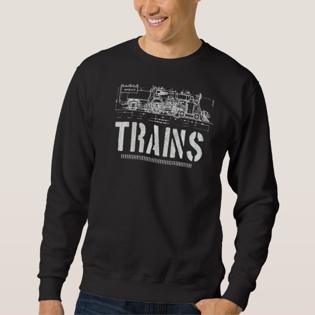 Sudadera Sigue Jugando Con Tren Modelo Locomotora Ferroviar (Anverso)