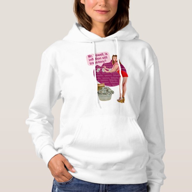 Sudadera ¿Sigue siendo transitoria la inflación, señor Powe (Anverso)