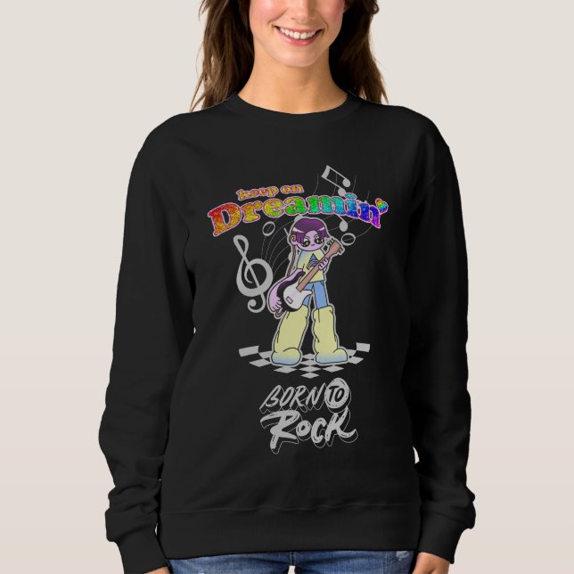 Sudadera Sigue Soñando Guitarrista Anime Y2K  (Anverso)
