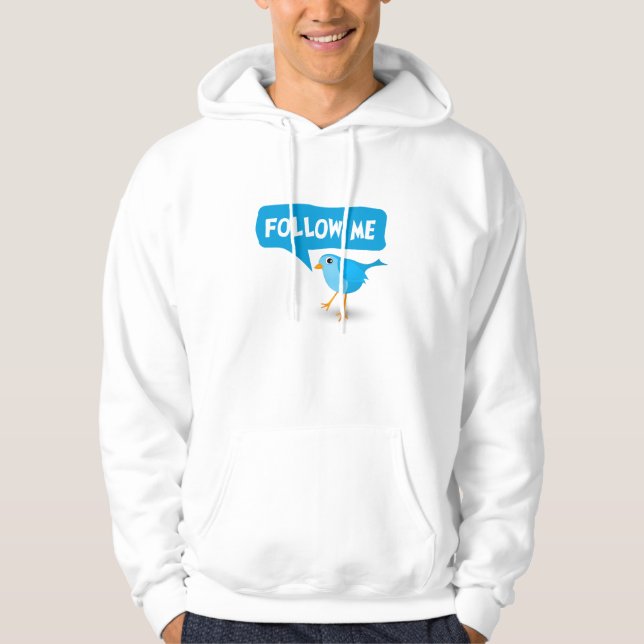 Sudadera Sígueme Personalizado Blue Bird Social Media (Anverso)