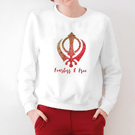 Sudadera Sikh Khanda "Sin miedo y libre"