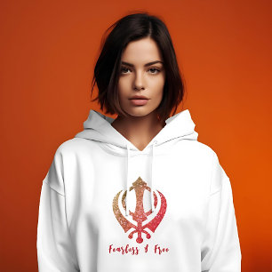 Sudadera Sikh Khanda "Sin miedo y libre"
