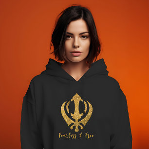 Sudadera Sikh Khanda "Sin miedo y libre"