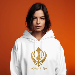 Sudadera Sikh Khanda "Sin miedo y libre"