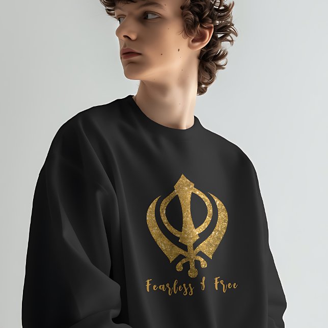 Sudadera Sikh Khanda "Sin miedo y libre" (Subido por el creador)
