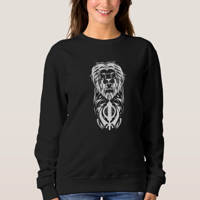 Sudadera Sikh Singh Lion Khanda (Anverso)