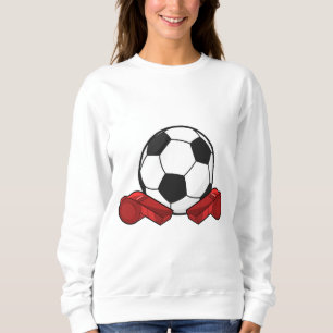 Sudadera Silbato de árbitro y pelota de fútbol