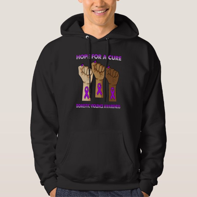 Sudadera Silence Hand Hope For A Cure Domestic Violence Awa (Anverso)