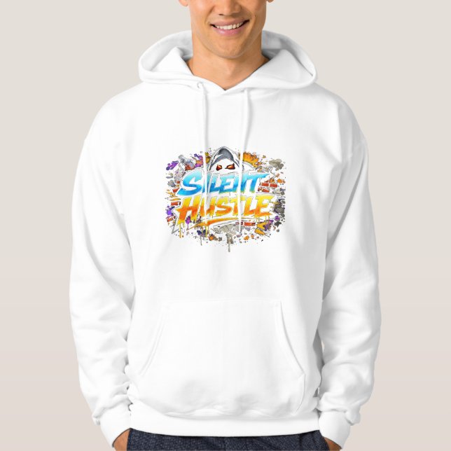 Sudadera Silent Hustle Graffiti Street Art Design (Anverso)