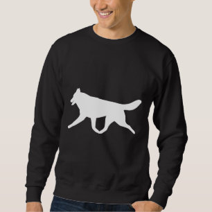 Sudadera Silhouette blanca y Husky Siberian