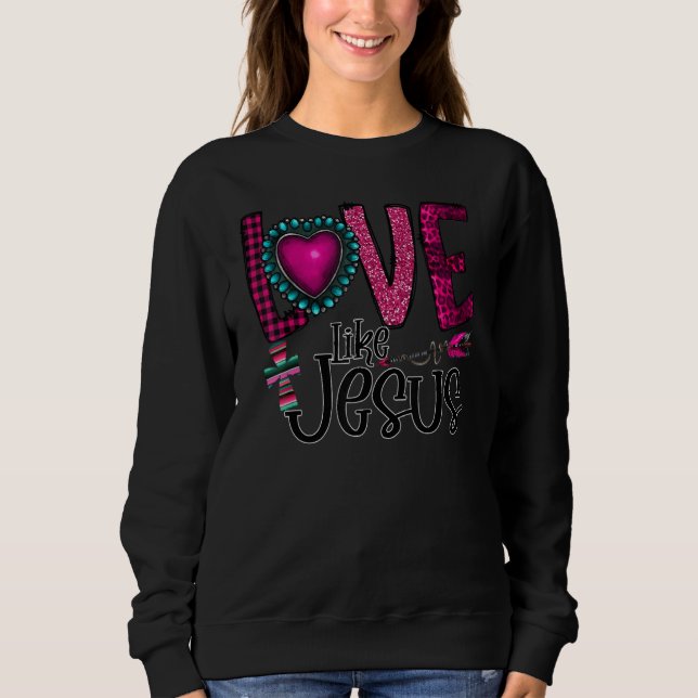 Sudadera Silhouette Costume Love Like Jesus, Christian Vale (Anverso)