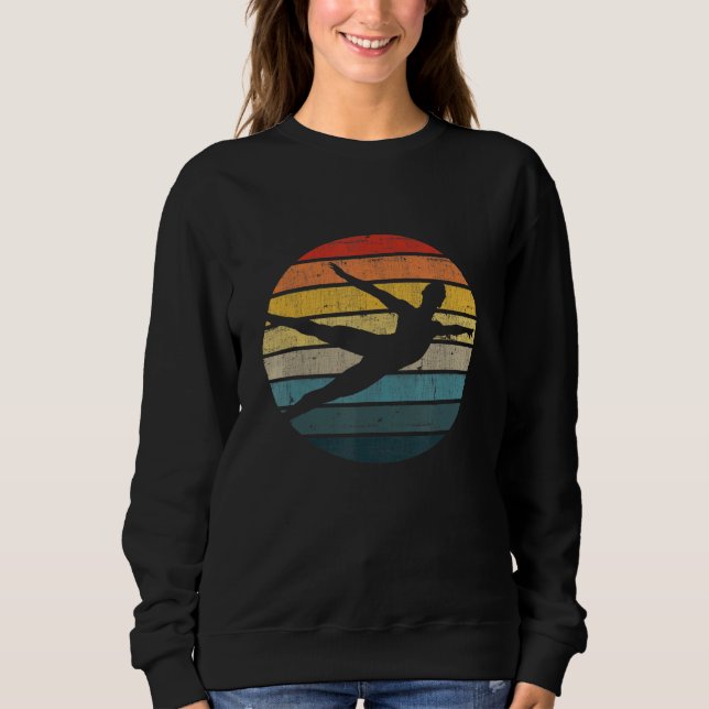 Sudadera Silhouette De Bailarina En Un Atardecer Retro Mole (Anverso)