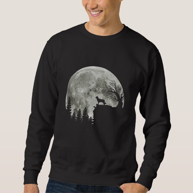 Sudadera Silhouette de Border Collie en Perro de Halloween  (Anverso)
