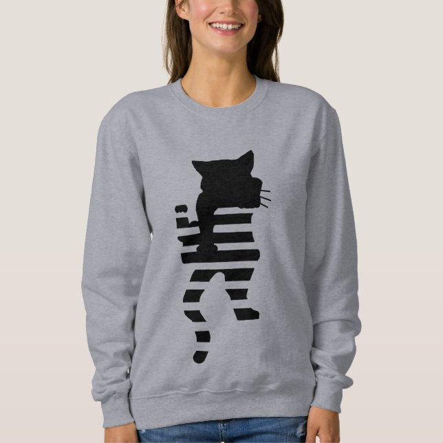 Sudadera Silhouette de gato negro (Anverso)