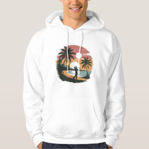 Sudadera Silhouette de golf junto al mar   Diseño de la cos