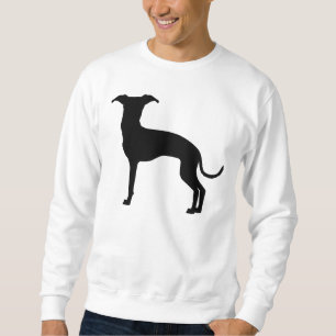 Sudadera Silhouette de Greyhound Italiana Negra (O Su Color