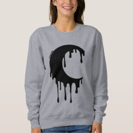 Sudadera Silhouette de la luna de la luna de la bruja negra