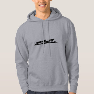 Sudadera Silhouette de Lobo Negro con el paquete