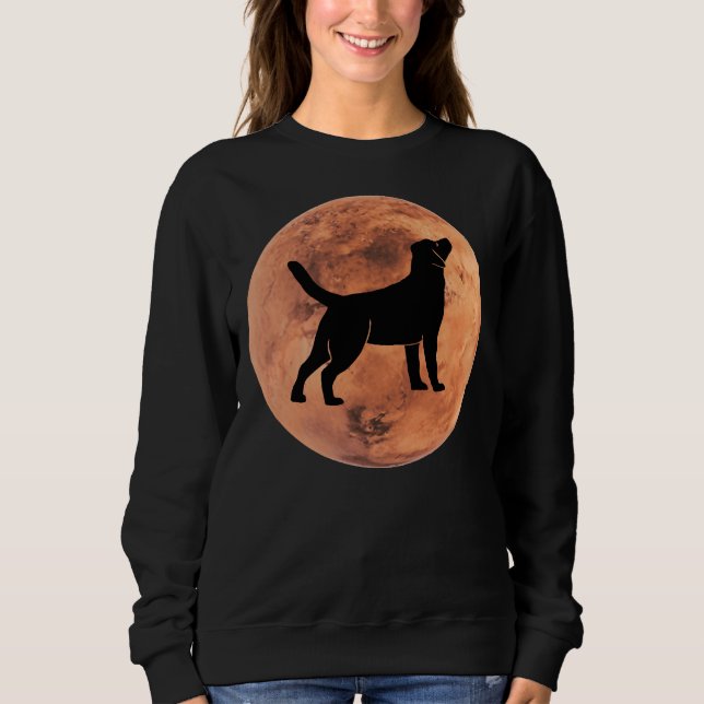 Sudadera Silhouette De Perro Labrador En Marte Labrador (Anverso)