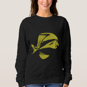 Sudadera Silhouette de pez tropical Tang amarillo