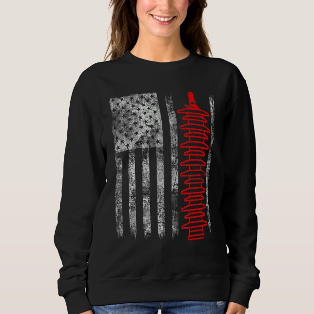 Sudadera Silhouette Lightning Arrester American Flag Linema (Anverso)