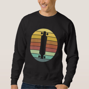 Sudadera Silhouette Retro Longboard Skateboard Spor al aire