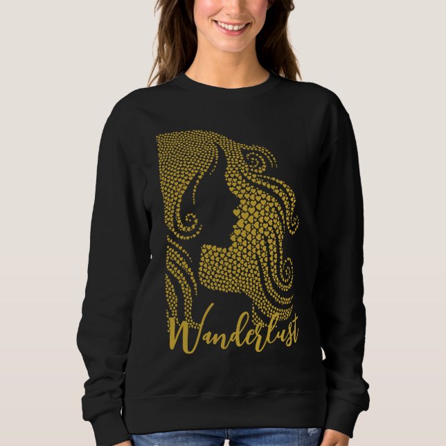 Sudadera Silhouette, una mujer de Wanderlust en el corazón (Anverso)
