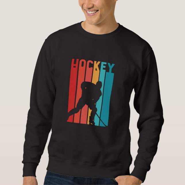 Sudadera Silhouette vintage retro de hockey sobre hielo (Anverso)