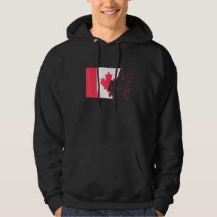 Sudadera Silla de montar inglés a caballo Canadá bandera Eq