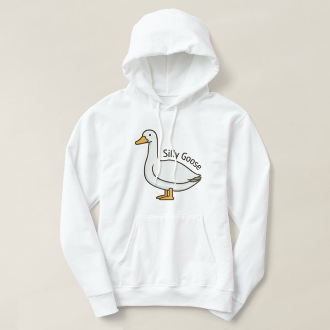 Sudadera Silly Goose Funny Personalizado Goose (Diseño del anverso)