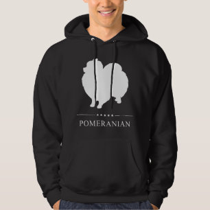 Sudadera Silueta Blanca de Perro Pomerania
