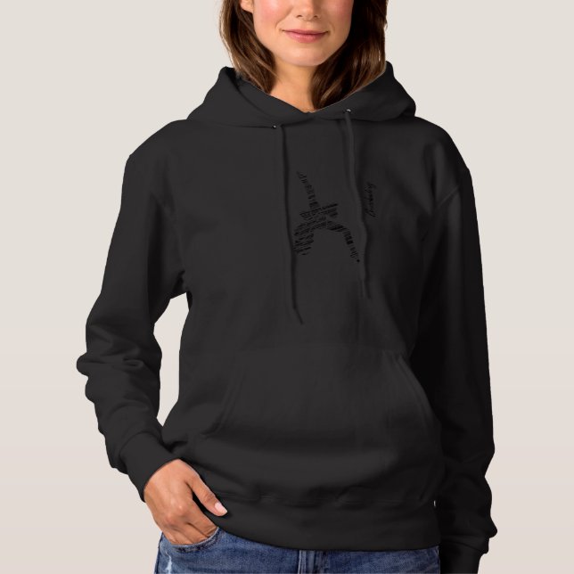Sudadera Silueta de animadora grita  43 (Anverso)