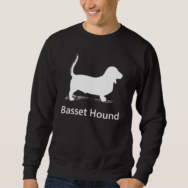 Sudadera Silueta de Basset Hound (Anverso)
