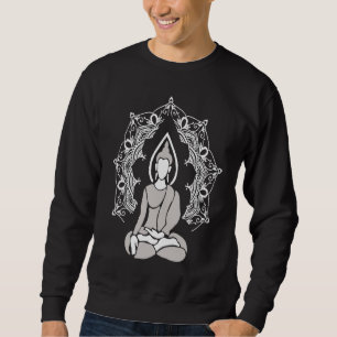 Sudadera Silueta de Buda para Meditación Yoga con Mandala