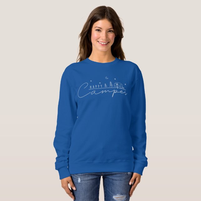 Sudadera Silueta de Campista Feliz (Anverso completo)