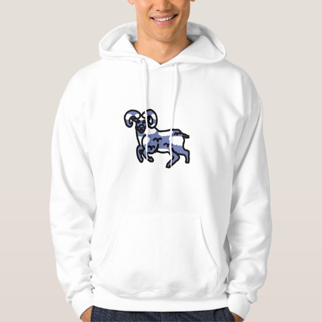 Sudadera Silueta de carnero en el cielo  (Anverso)