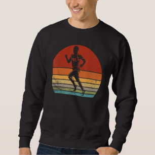 Sudadera Silueta de corredor de vintage Retro que ejecuta 6