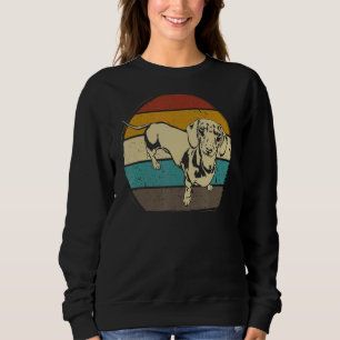 Sudadera Silueta de época de Dachshund Perro retro 1 de los