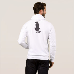 Sudadera Silueta de gato negro hombres blanco capucha Bella