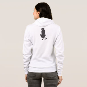 Sudadera Silueta de gato negro mujeres blancas Bella cremal