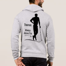 Silueta de golf, macho, nombre, texto