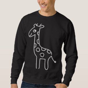 Sudadera Silueta de jirafa animal silvestre jirafa linda