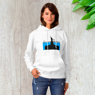 Sudadera Silueta de la Estatua de la Libertad en el horizon