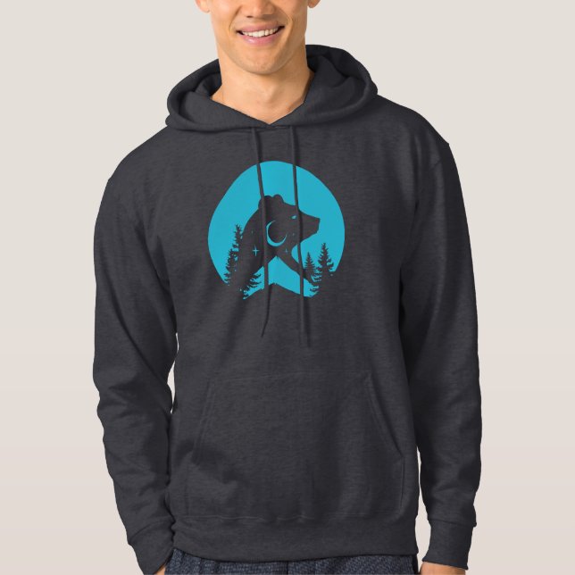 Sudadera Silueta de la luna del bosque de Bear Mountain (Anverso)