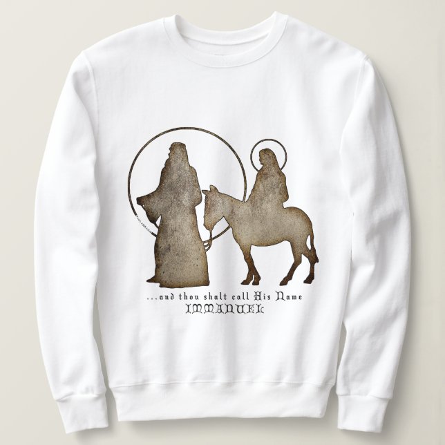 Sudadera Silueta de la natividad del navidad (Anverso del diseño)