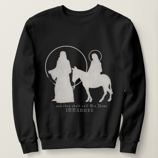Sudadera Silueta de la natividad del navidad (Anverso del diseño)
