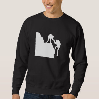Sudadera Silueta de montaña de escalada de grupo masculino