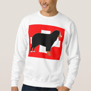 Sudadera silueta de perro de montaña bernés en bandera óxid