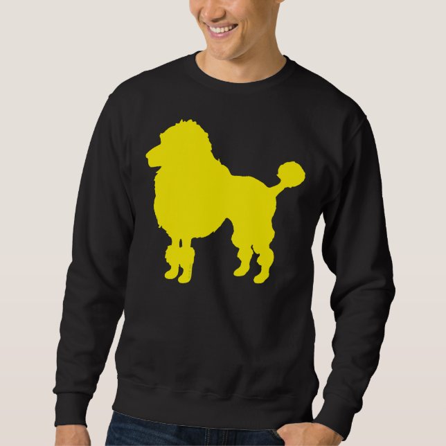 Sudadera Silueta de perro de perro de perro amarillo (Anverso)